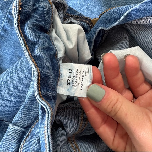 Stylish Blue Wide Leg Jeans - Picture 4 of 4